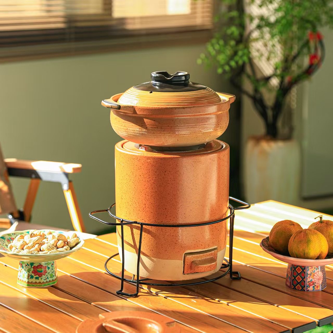 富强炭炉围炉煮茶套装室内陶炉陶土砂锅汤锅养生锅火锅,餐饮具,煮茶炉,淘宝优惠券,粉丝福利购,淘宝优惠卷