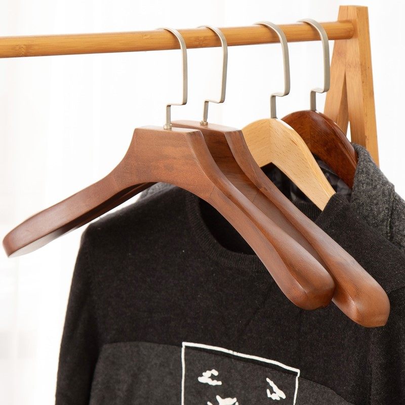 西装衣架实木西服衣架宽肩无痕衣挂家用防滑男女大衣衣架木质衣撑,收纳整理,木质衣架,淘宝优惠券,粉丝福利购,淘宝优惠卷