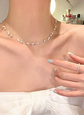 满天星项链女轻奢高级感碎银子