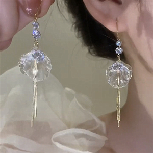 超仙长款贝壳流苏耳环小众设计高级感仙女海边度假风时尚气质耳饰