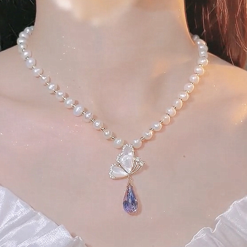小众设计超仙蝴蝶短款锁骨链