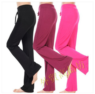 女长裤 胖MM棉莫代尔休闲居家服舞蹈服瑜伽服高腰大码 家居裤