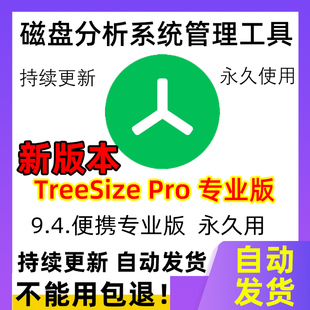 TreeSize Pro 9.4.02磁盘空间分析统计和管理工具 专业版 win版本