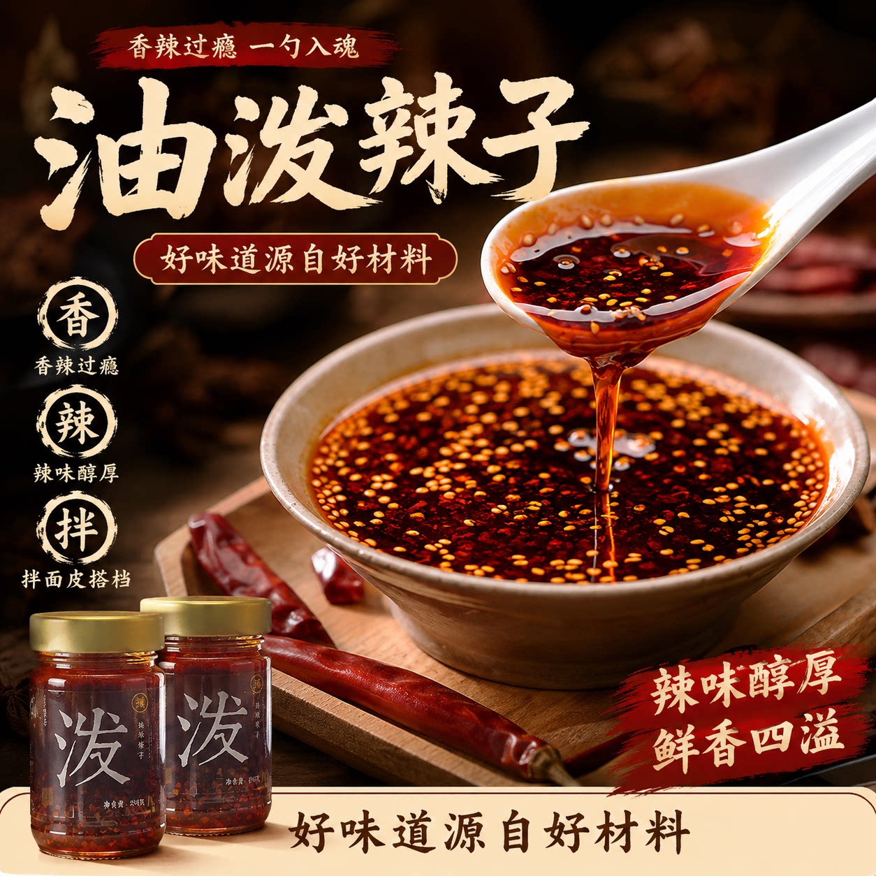 杂八得陕西油泼辣子香而不辣蘸料