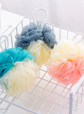 双色大号柔软拼色沐浴球洗澡用品浴花浴球洗浴球沐浴花搓澡沐浴