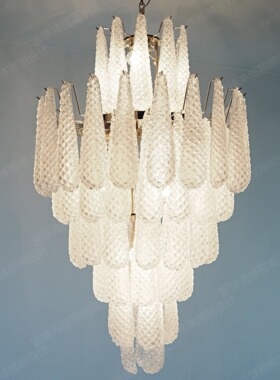 法式复古穆拉诺玻璃吊灯多层客厅主灯餐厅卧室设计师轻奢艺术灯具