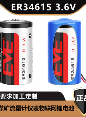 EVE亿纬ER34615智能水表物联网燃气表流量计1号3.6V锂电池LS33600