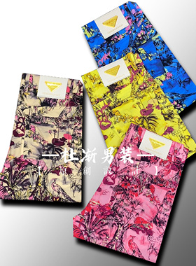 【正码】夏季薄款冰丝樱花图案商务西裤小直筒修身高端男裤