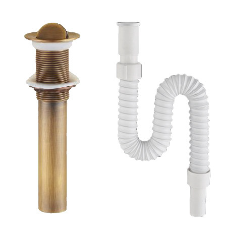 欧式全铜仿古台盆下水器