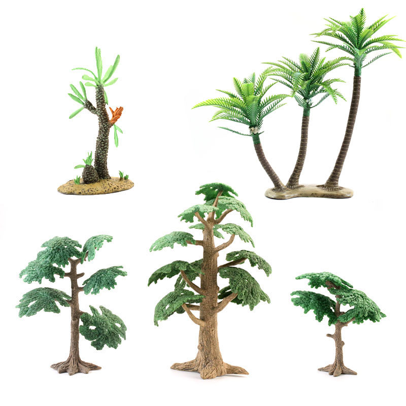 侏罗纪世界仿真植物模型远古树动物配套场景儿童玩具假树