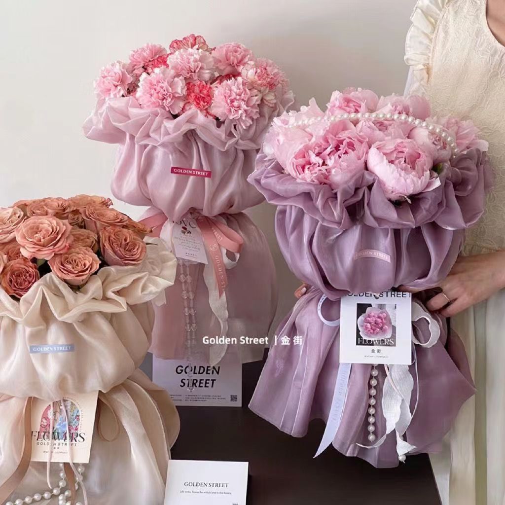 公主裙弹力包花纱珠光真丝布艺