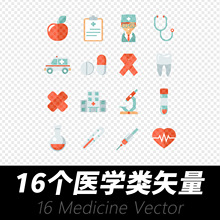 医院医学类ICON标志矢量设计素材 eps格式AI文件 PPT素材logo