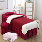 Gửi lõi bông vải nhung đơn giản làm đẹp thẩm mỹ viện đặc biệt bao gồm bốn bộ spa massage giường gội đầu giường - Trang bị tấm
