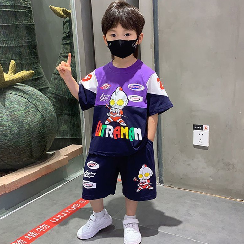 夏季男童夏装2025新款儿童潮流小中童装速干衣酷帅短袖运动套装