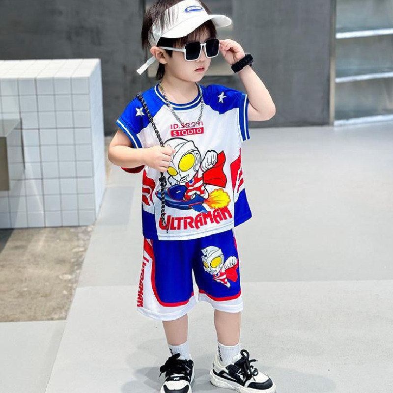 夏季儿童潮流夏装男女童2025小中童装速干衣酷帅短袖休闲运动套装