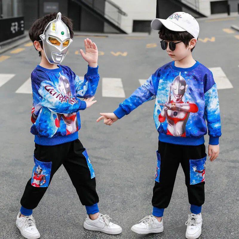 爆款奥特曼衣服男童秋装套装春秋季中大童卫衣潮款儿童宝宝春秋款