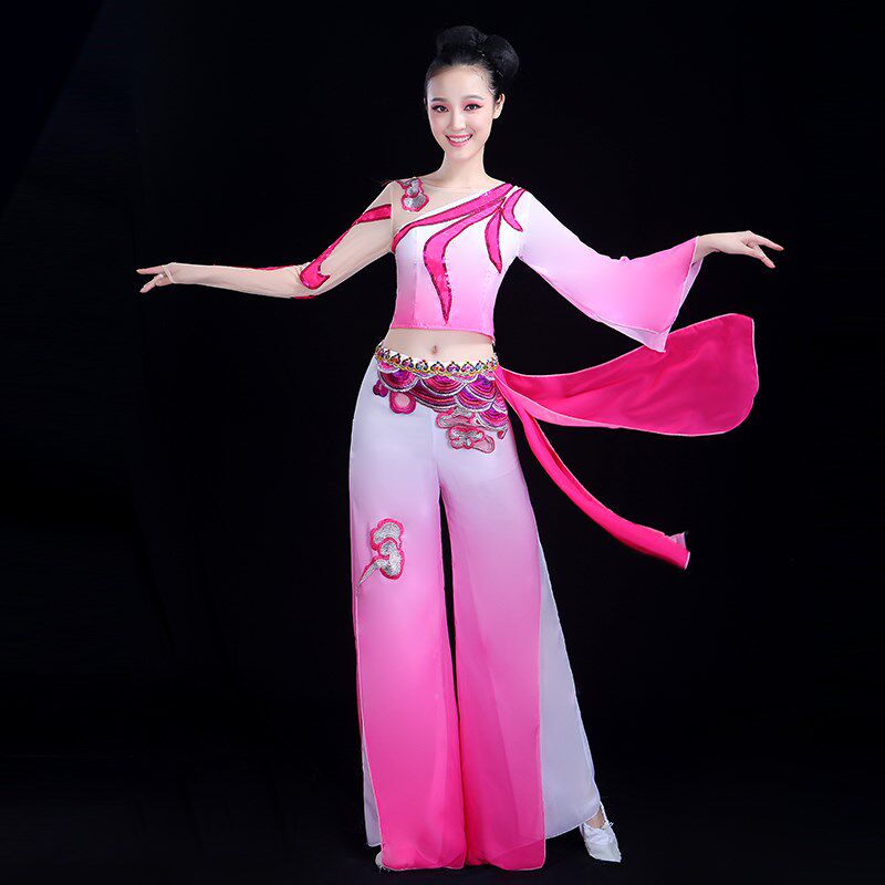 秧歌服演出服2019新款古典扇子舞蹈服装中老年现代舞台广场舞套装|ruв категории Женская одежда, костюм/национальная одежда/театр костюм, национальная одежда/этап погрузки - от Buy2taobao.com для оказания профессиональной услуги покупки агента Taobao