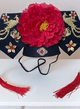 发箍款成人儿童头饰皇后娘娘旗头甄嬛传头饰还珠格格帽容嬷嬷头饰