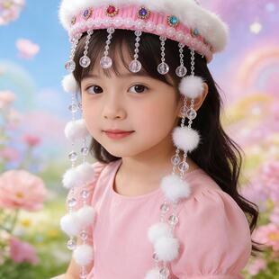 成品带灯升级版 香妃发箍成人儿童公主闪光头饰新年礼物公主风