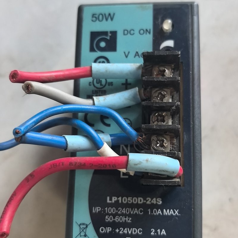 议价拆机一个二手昂鼎导轨式电源LP1050D-24S维修