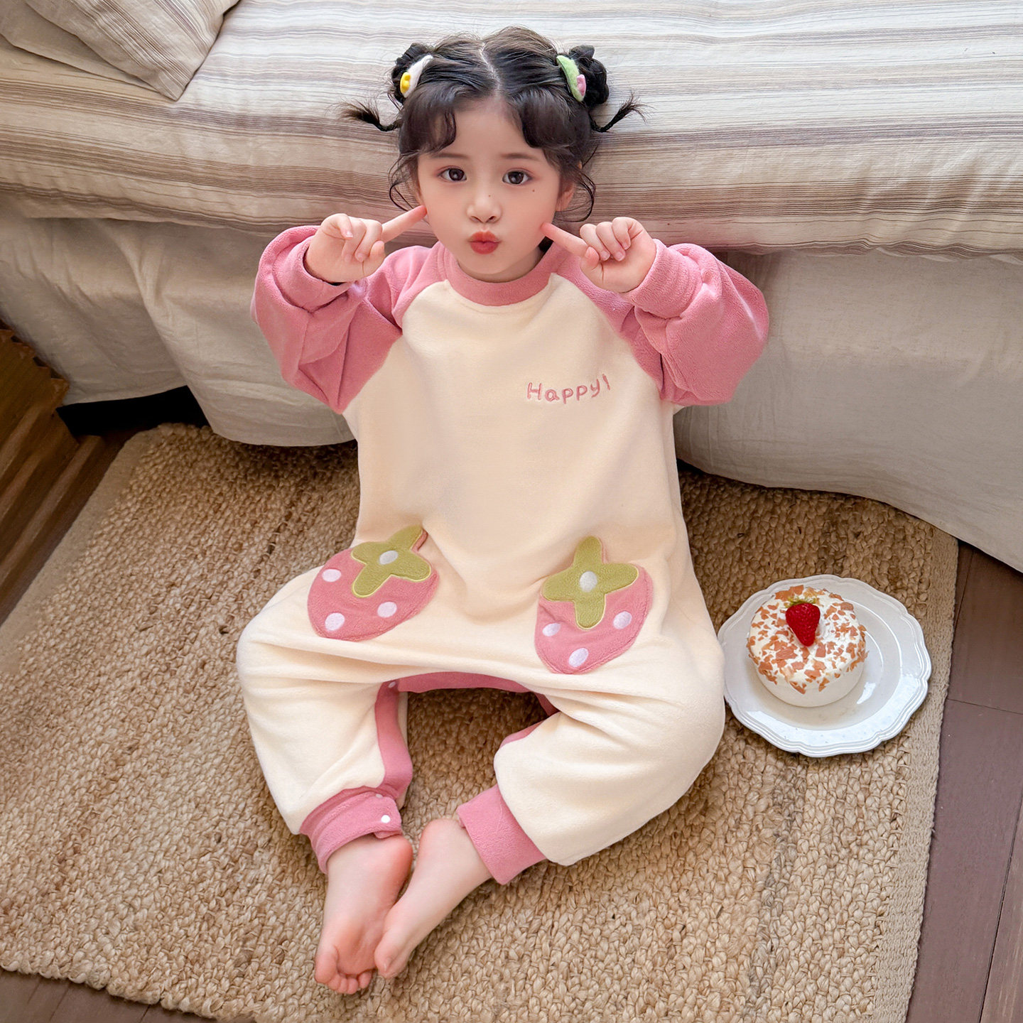 女童连体睡衣2025新款儿童秋冬奥粒绒保暖护肚爬服宝宝冬季家居服,童装/婴儿装/亲子装,家居服连体衣,淘宝优惠券,粉丝福利购,淘宝优惠卷