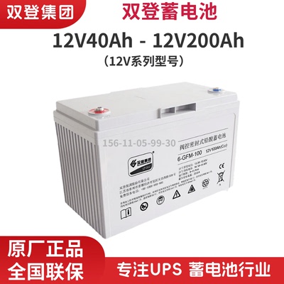 双登铅酸免维护蓄电池6-G