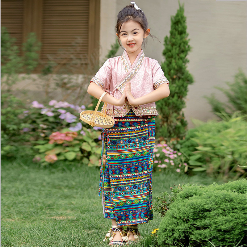 儿童西双版纳傣族服装女童少儿彩云之南蹈演出服六一幼儿园傣族舞