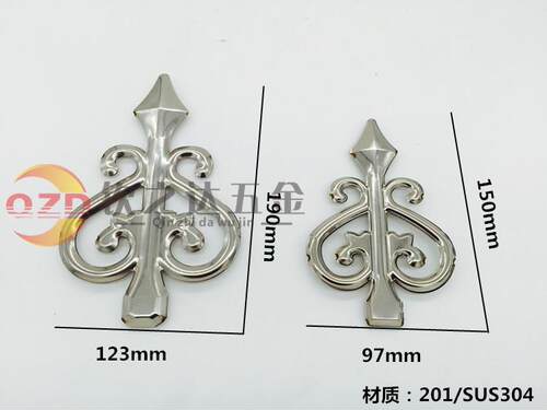 不锈钢枪头围栏大门装饰配件 门花窗花配件 3145冲花 防盗栏枪头