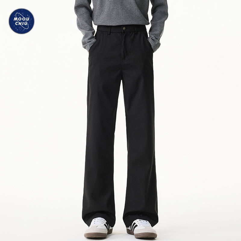 沐丘男装∣美式高街微喇高个子加长版西裤男vibe风宽松休闲西装裤