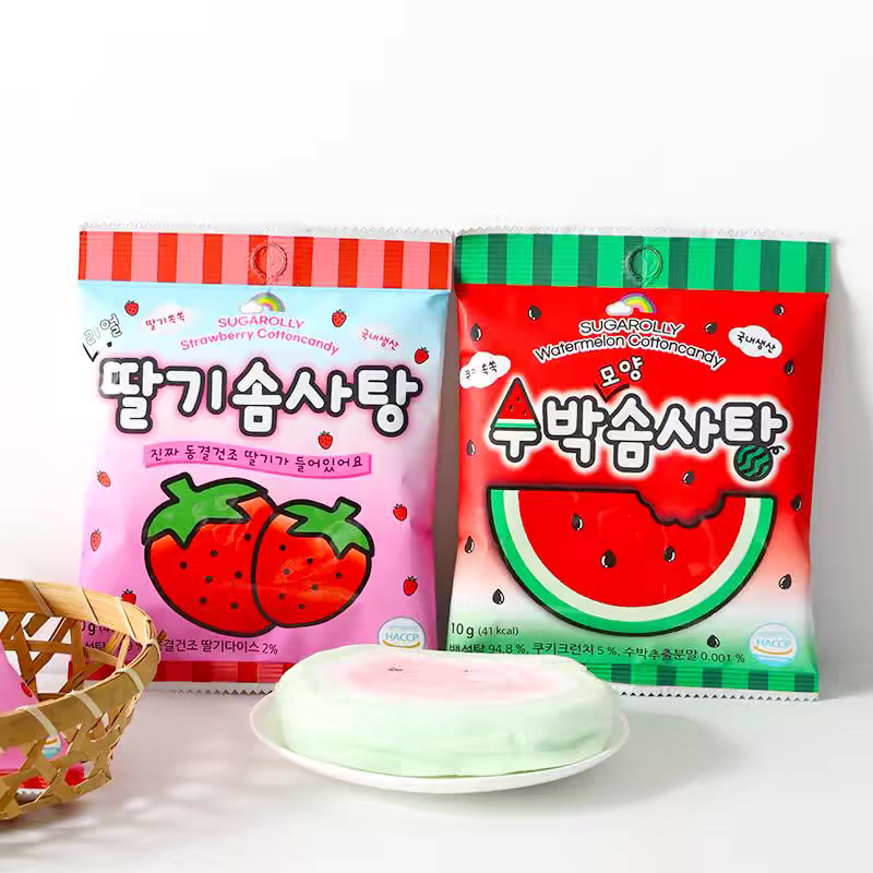 韩国进口YEM牌西瓜草莓味棉花糖