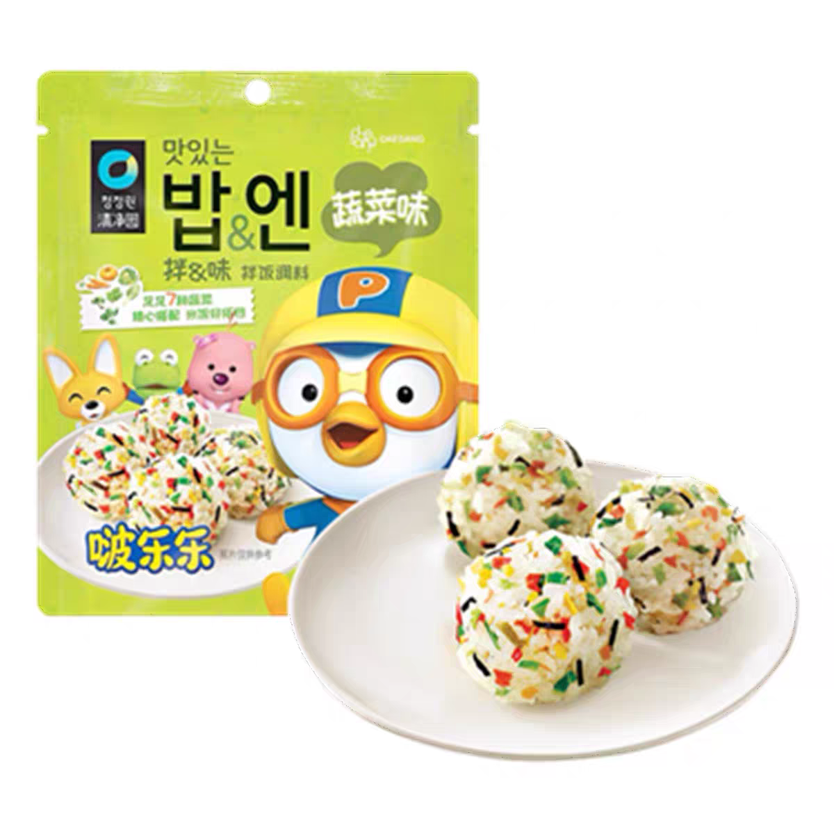 临期特价韩国进口清净园拌饭料蔬菜味24g袋装儿童营养辅食调味品