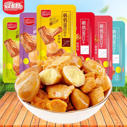特价豆多奇鹌鹑蛋豆干108g多口味袋装休闲零食小包装即食非临期
