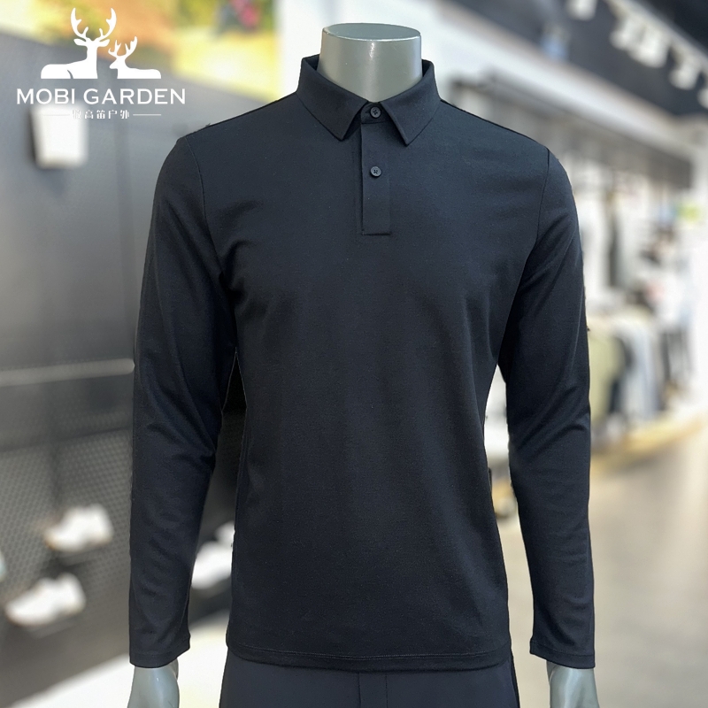 牧高笛男式长袖功能polo衫