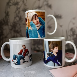 圆满组合王曼昱林高远周边同款创意陶瓷马克杯diy定制照片水杯