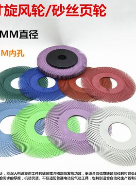 6寸旋风页轮砂丝页轮镁/钛