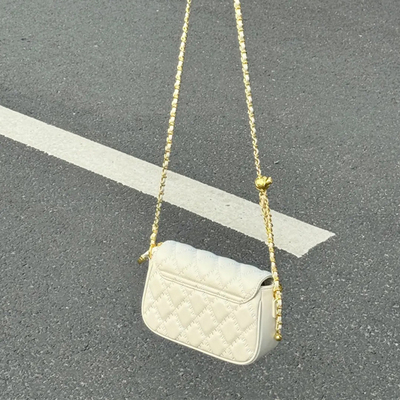 迪士尼包包菱格链条单肩包斜挎小方包通勤百搭女包情人节生日礼物