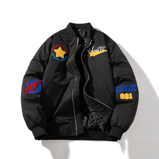 13男孩秋冬季外套加厚棉袄14初中学生15大童棒球服16岁青少年棉衣