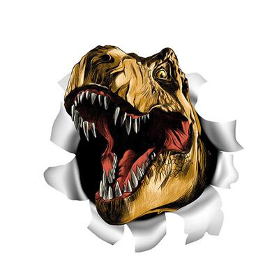 Aliauto3D恐龙霸王龙汽车贴纸撕裂金属汽车贴花车贴13x 13CM