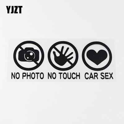 汽车贴纸YJZT汽车贴纸创意 NO PHOTO NO TOUCH个性文字警示车贴 H