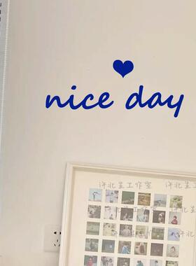 汽车贴纸nice day小清新墙贴墙面装饰镜子自拍贴纸 文艺风店铺