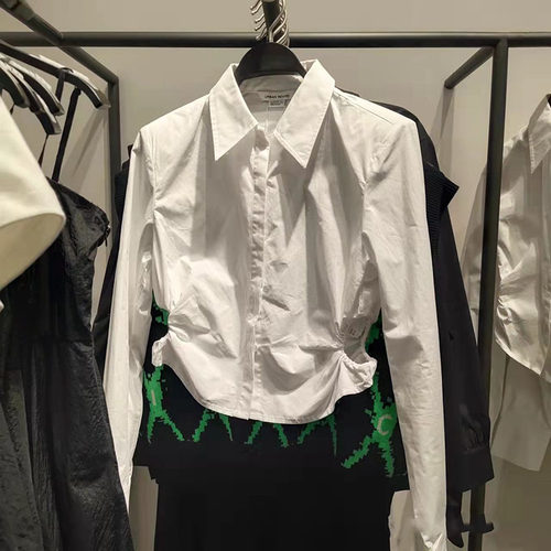 HMVEROM修身气质单品暗门襟长袖