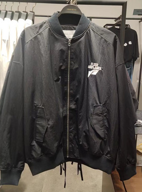 URDAN春秋季新品男装潮酷休闲纯色绣花宽松夹克外套MV31S1EE2001