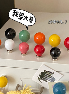小众韩ins强力磁吸无痕挂钩 创意糖果色陶瓷冰箱贴强磁装饰贴装饰