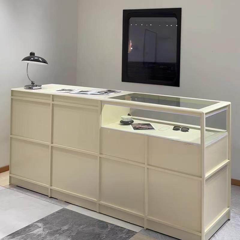 韩国ins风收银柜台展示柜饰品柜边柜中岛桌中岛柜岛台衣柜展示柜
