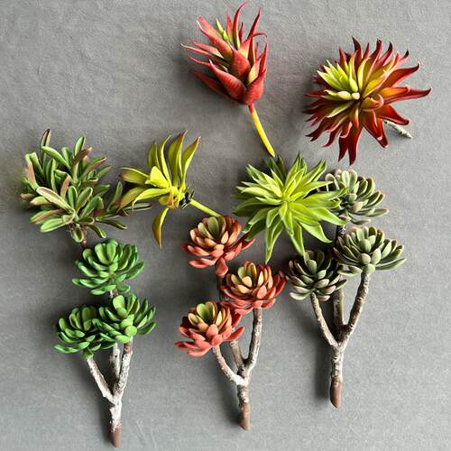 仿真小绿植配草插花装饰多肉植物假花园艺花艺棕榈叶盆景盆栽小草