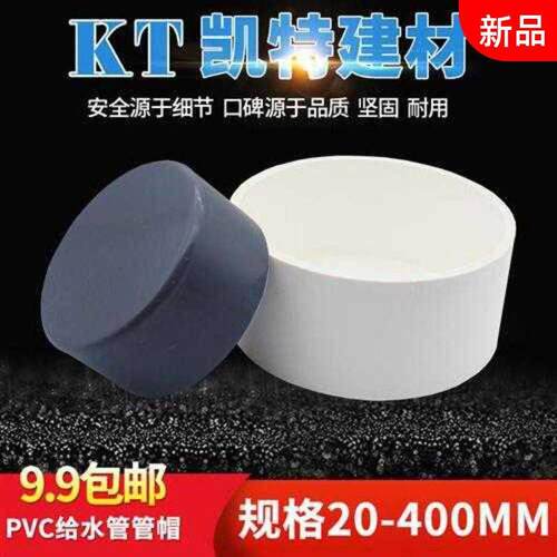 pvc水管堵头 堵帽 管堵20 25 32 40 50 63 75 90封头管帽堵头盖子
