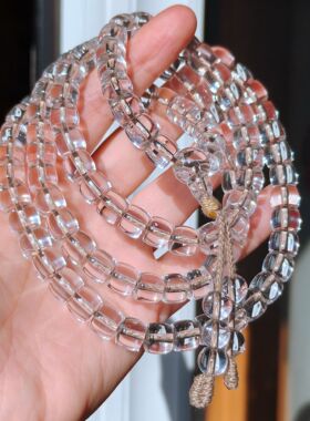 喜马拉雅白水晶108金刚萨埵手串