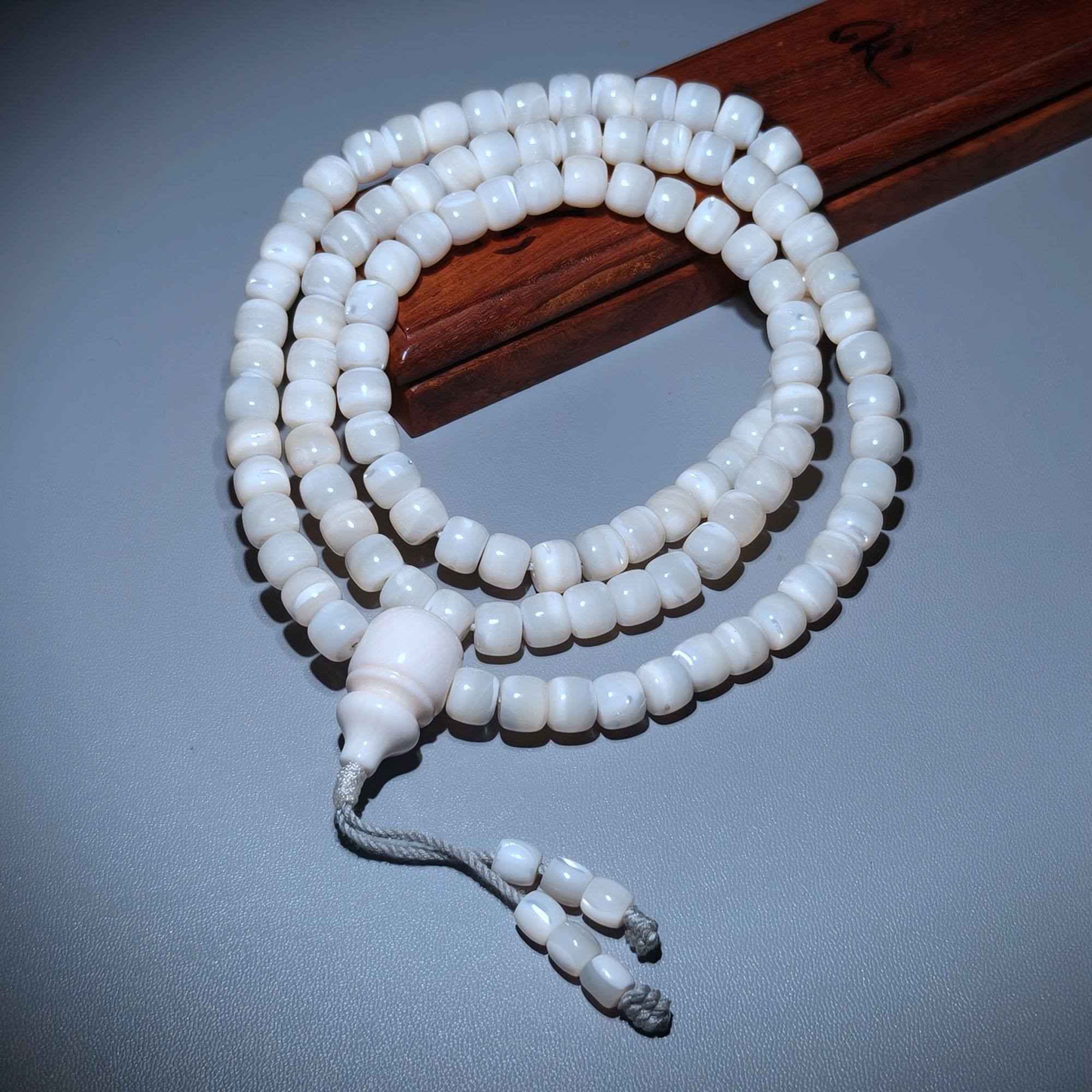螺钿老鱼骨108颗念珠手工藏式老型澳白珍珠母贝藏传念珠,饰品/流行首饰/时尚饰品新,手链,淘宝优惠券,粉丝福利购,淘宝优惠卷