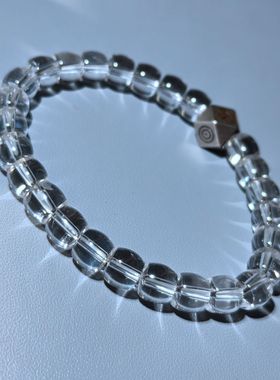 释宏新年生肖礼物天然喜马拉雅水晶925银种子字藏传手链