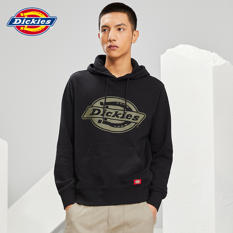 Dickies官方正品连帽卫衣女秋冬新款logo印花情侣休闲套头衫男